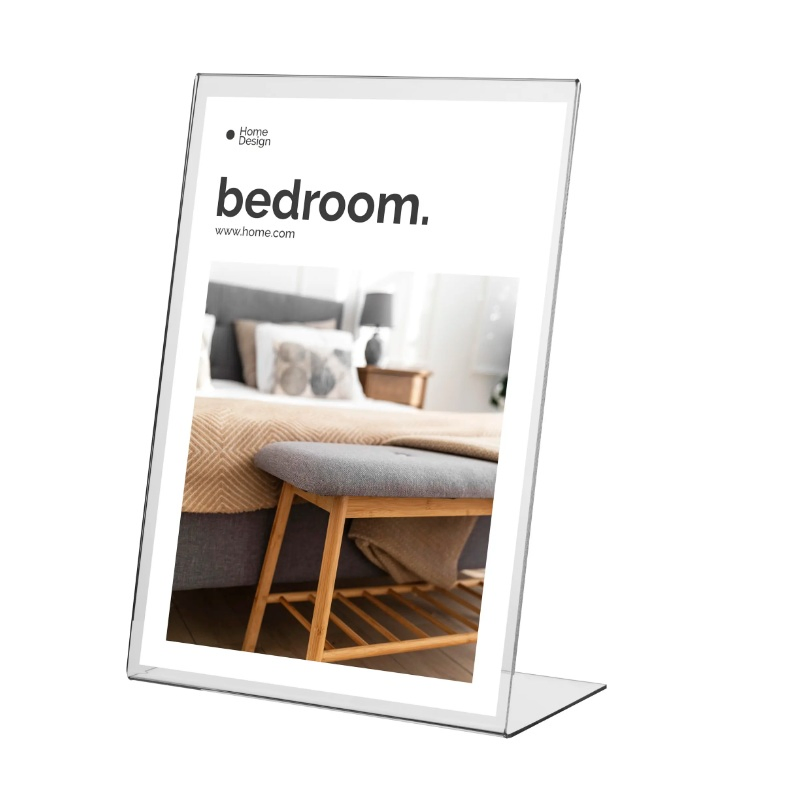 "Freestanding Single Sided Acrylic Poster Holder A5 Portrait Advertising Standsmenu Holders & Stands for Tablessingle Sided Sign Holders"