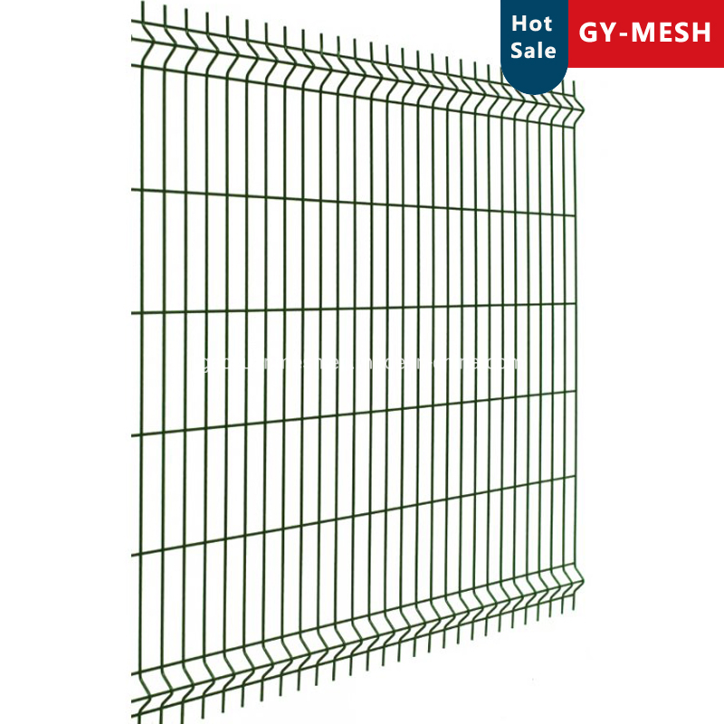 Hot Galvanized/Powder Coated Triangular Bending 3D Curved Welded Wire Mesh Fencing