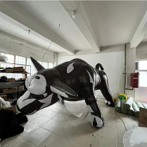 Boyi Event Decoration Inflatable Bull Animal Golden Ox for Advertising