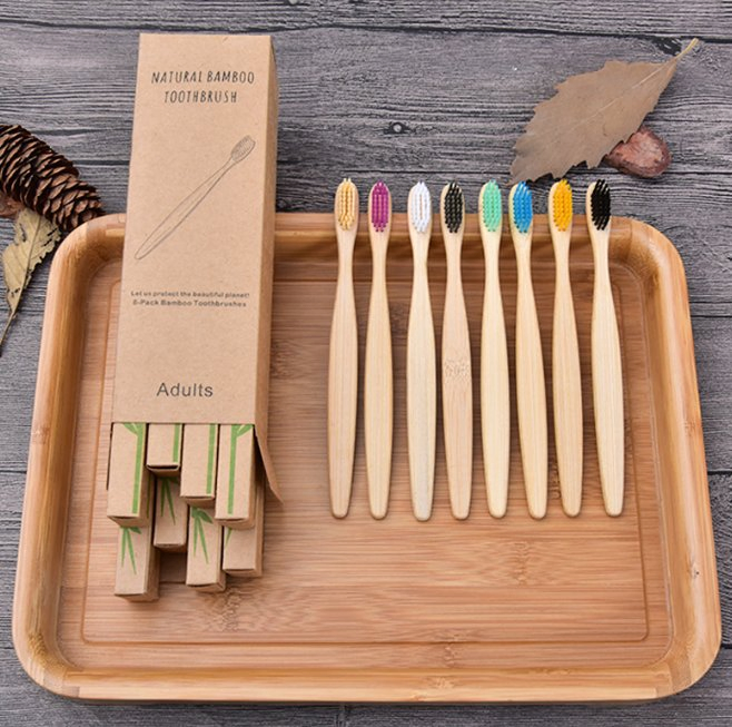 Custom Logo Eco Friendly Biodegradable Hotel Disposable Natural Bamboo Toothbrush