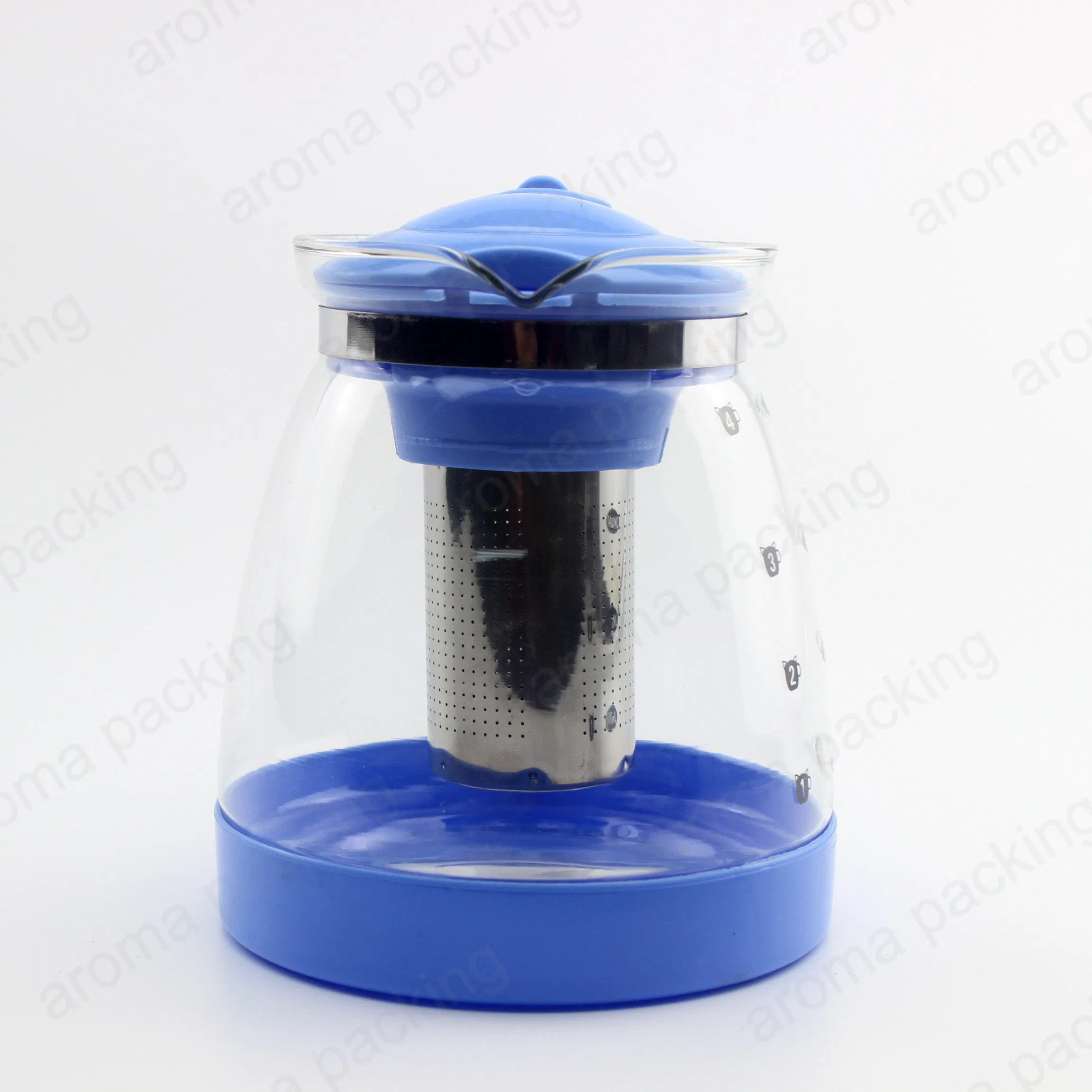 Wholesale Color 1800ml Coffee Tea Sets Glass Teapot