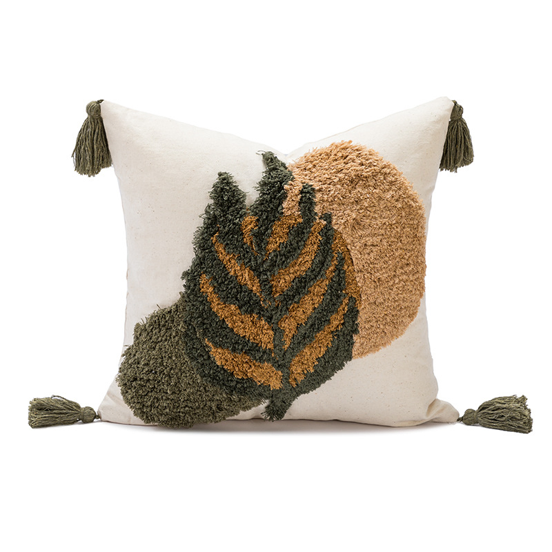 Embroidered Decor Pillow Cover Cushion Case Boho Tassel Pillowcase Nordic Living Room