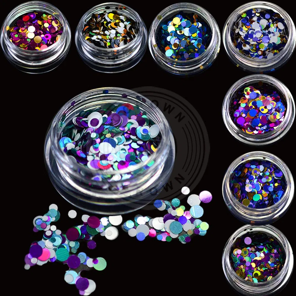 3D Nail Art Glitters Glass Chameleon Flakes Shimmer Sequins Decorations