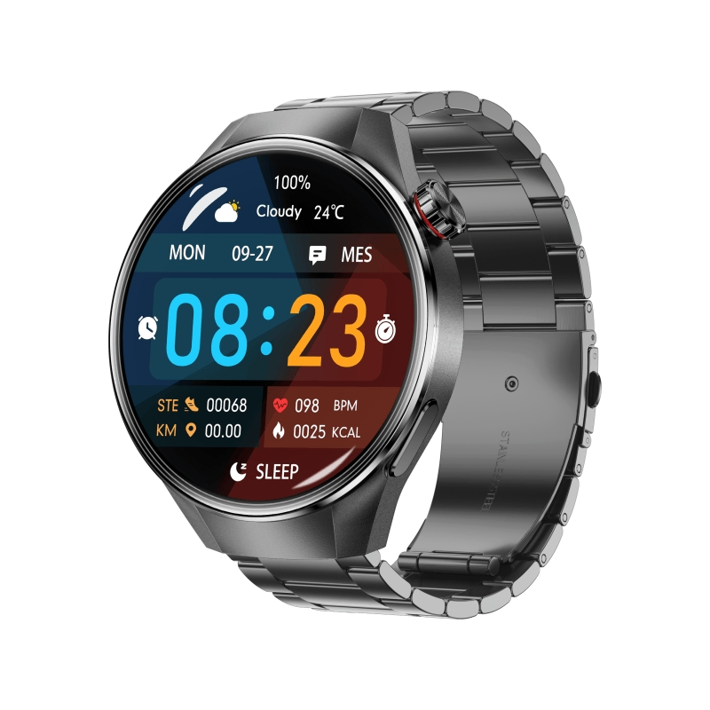 Hot Sale Luxury Smart Watch 1.75" Amoled Touch Screen Music Heart Rate Blood Oxygen Health Sleep Monitoring GPS Bracelet Bt Call