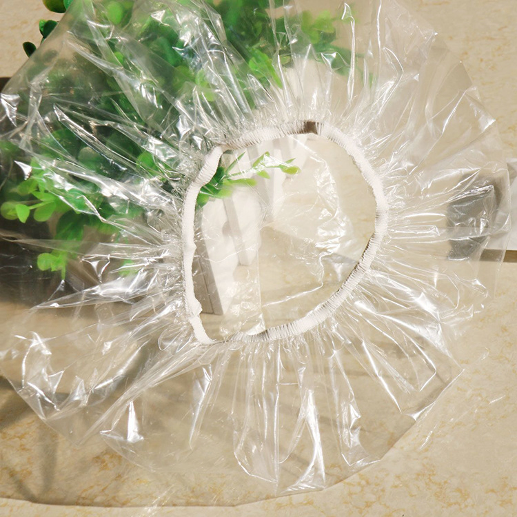 Disposable Waterproof Multicolor Shower Cap/ Biodegradable Folding Bath Cap Beauty