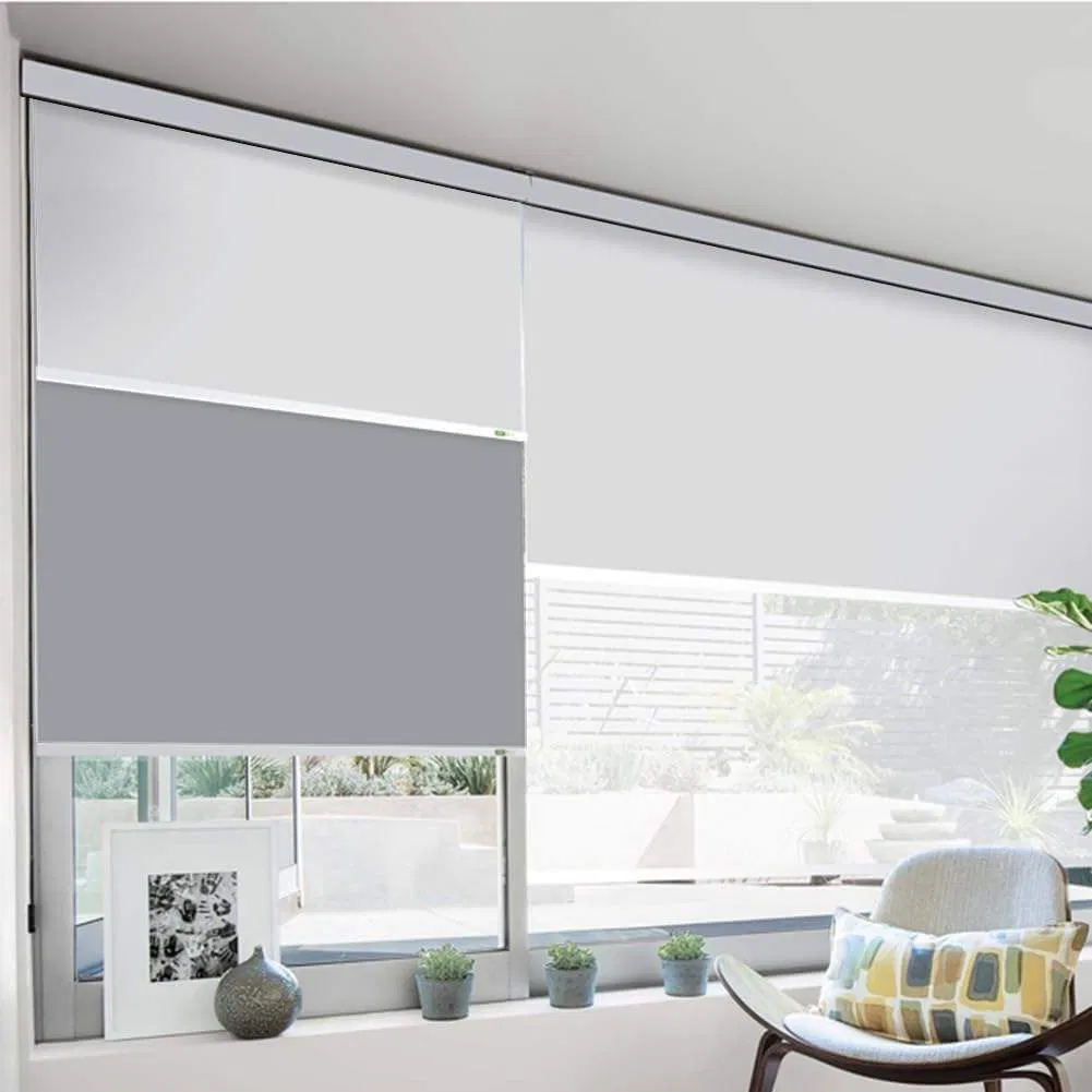Outstanding Roller Blinds with Double Shades Good Waterproof, Ventilation, Anti-Static, Dustproof