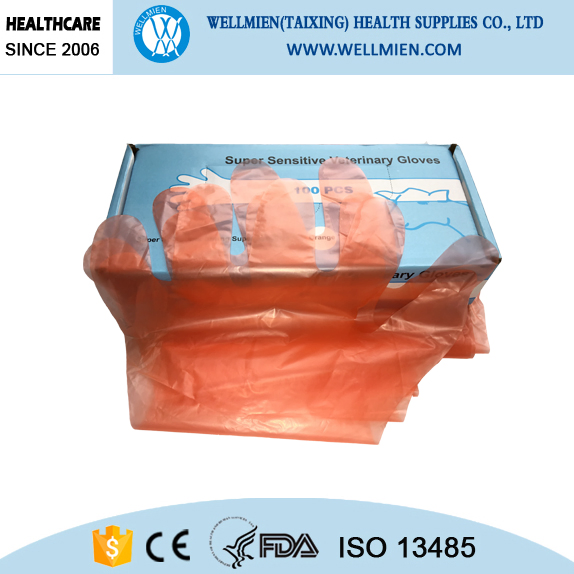 Farm Slaughtering Use Long Sleeve Disposable Plastic Slaughtering Glove