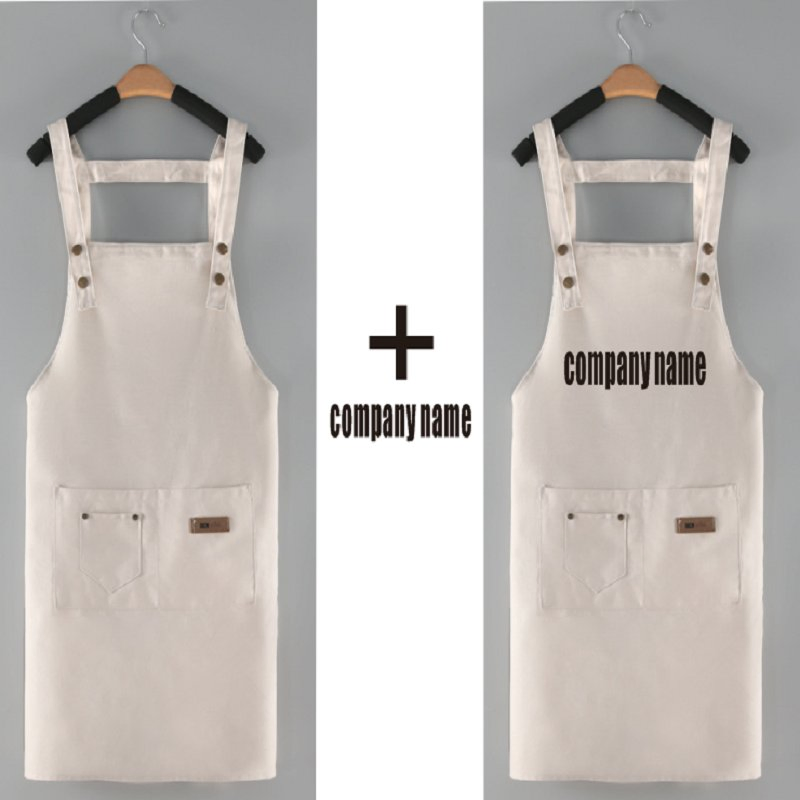 Wholesale Personized Kitchen Apron Logo Custom Designed Embroidered Apron Hairdresser/Camping Aprons