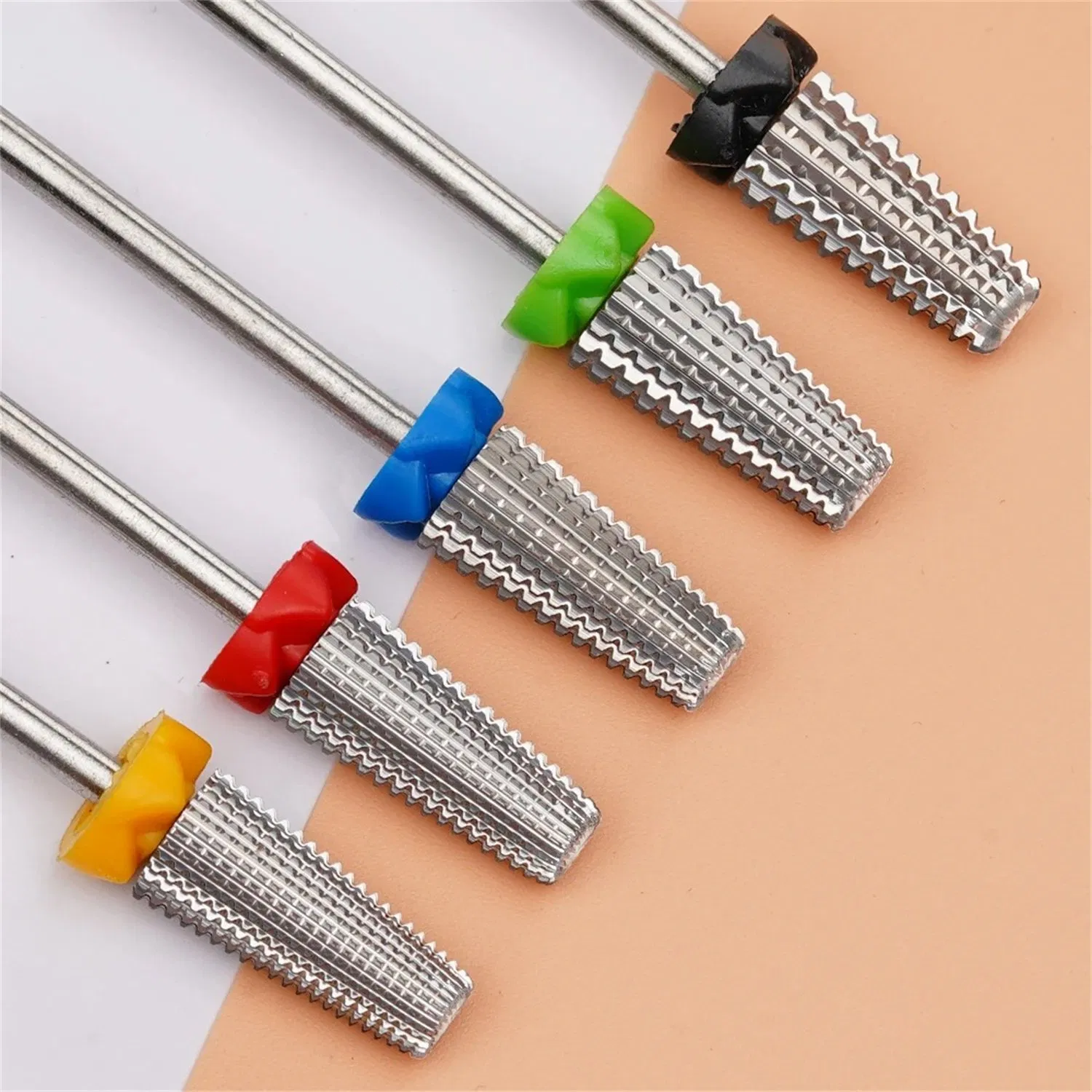 Factory Wholesale Professional Custom Logo 2 Way 5 in 1 Purple Gold Silver Tungsten Carbide E-File Manicure Nail Drill Bits