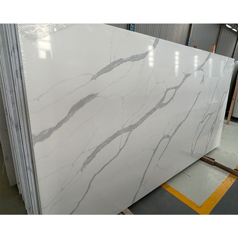 Carrara White Grey Veins Slabs Quartz for Vanity Top/Bathroom/Kitchen/Countertop/Worktop Price
