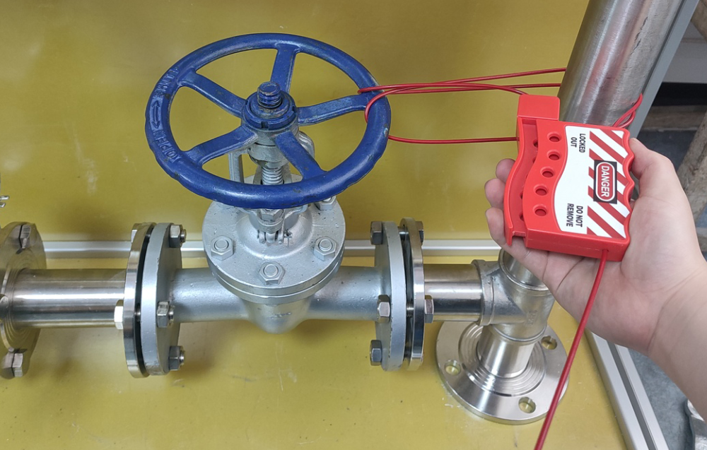 Universal Stainless Steel Cable Lockout Device for Equipment Safety