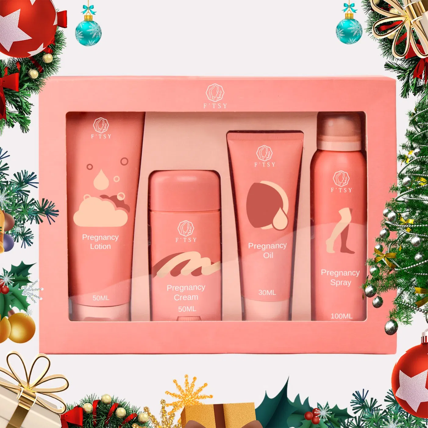 OEM Private Label Soothing Nourishing Hydrating Repairing 4 in 1pregnant Skincare Set