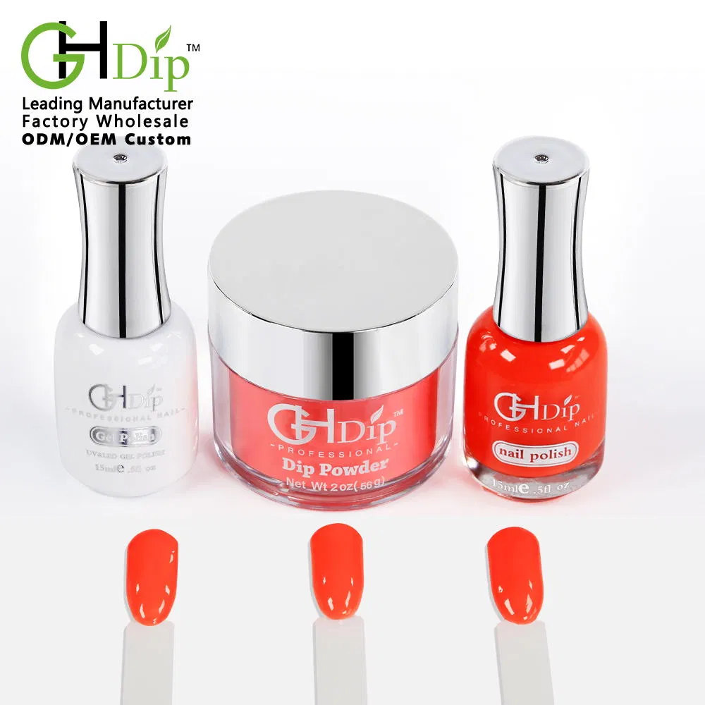 Wholesale Private Label Colored Dipping Nail Acrylic Powder 3 In1 Jars for Nail