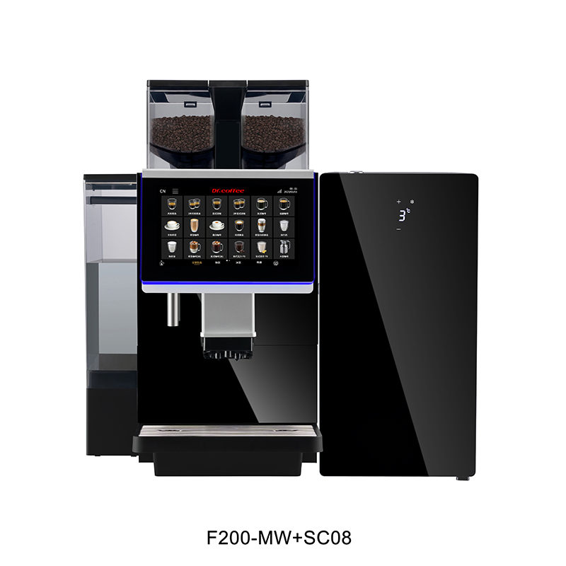 Dr. Coffee F200 Commercial Fully Automatic Coffee Machine with Milk Frother Espresso Coffee Maker