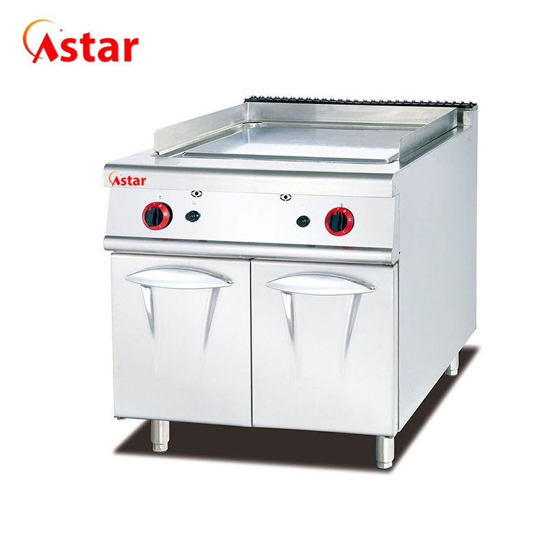 Barbecue Cooking Equipment 1/3 Grooved Gas Griddle with Gas Oven