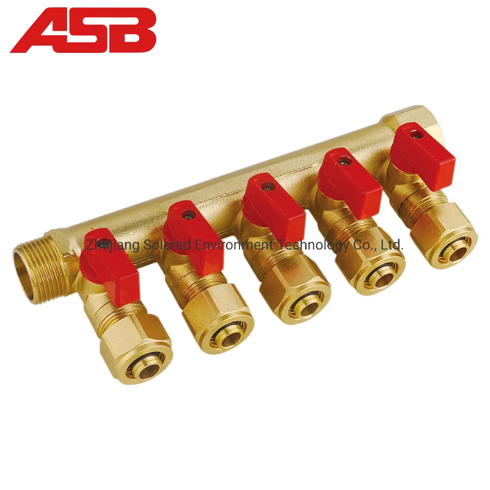 Brass Manifolds with Flow Meter for Underfloor Heating Systems