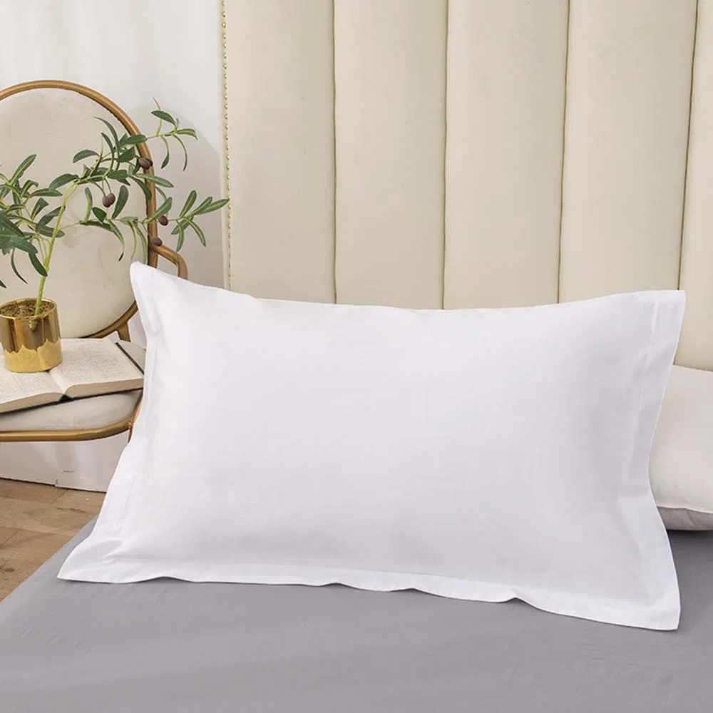 Premium Custom Washable Latex Soft Whita Bed Neck Pillow with Bag Double Line Made of Cotton for Quilted Nap Sleeping in Hotel/Guesthouses