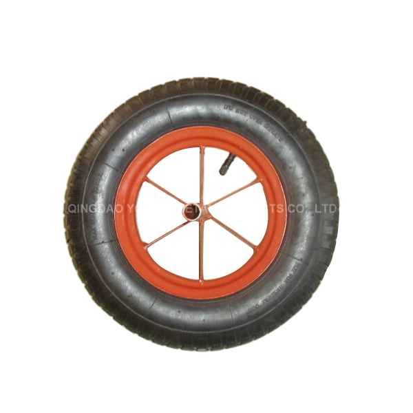 16 Inch Wheelbarrow Pneumatic Rubber Tyre 4.80 / 4.00-8 Cart Hand Trolley Wheel