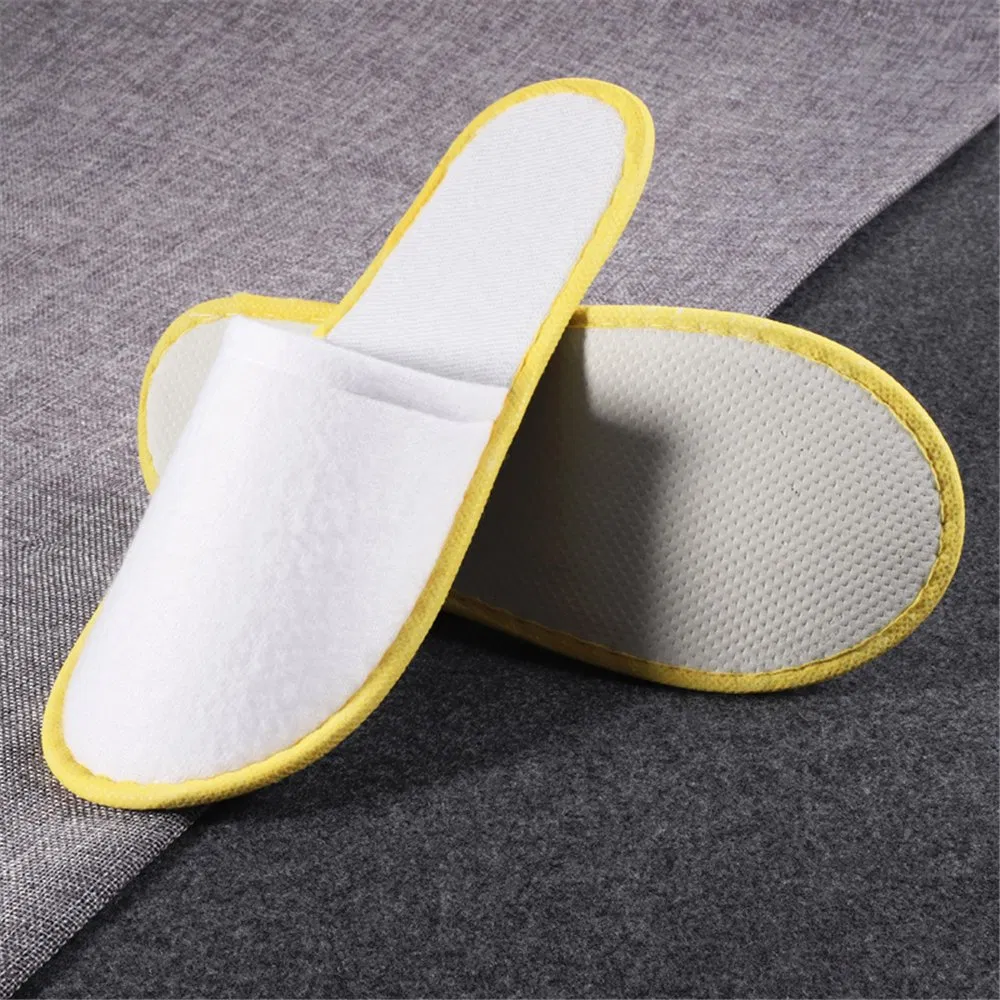 Disposable Slipper with Yellow Strip for Hotel Room Factory Price