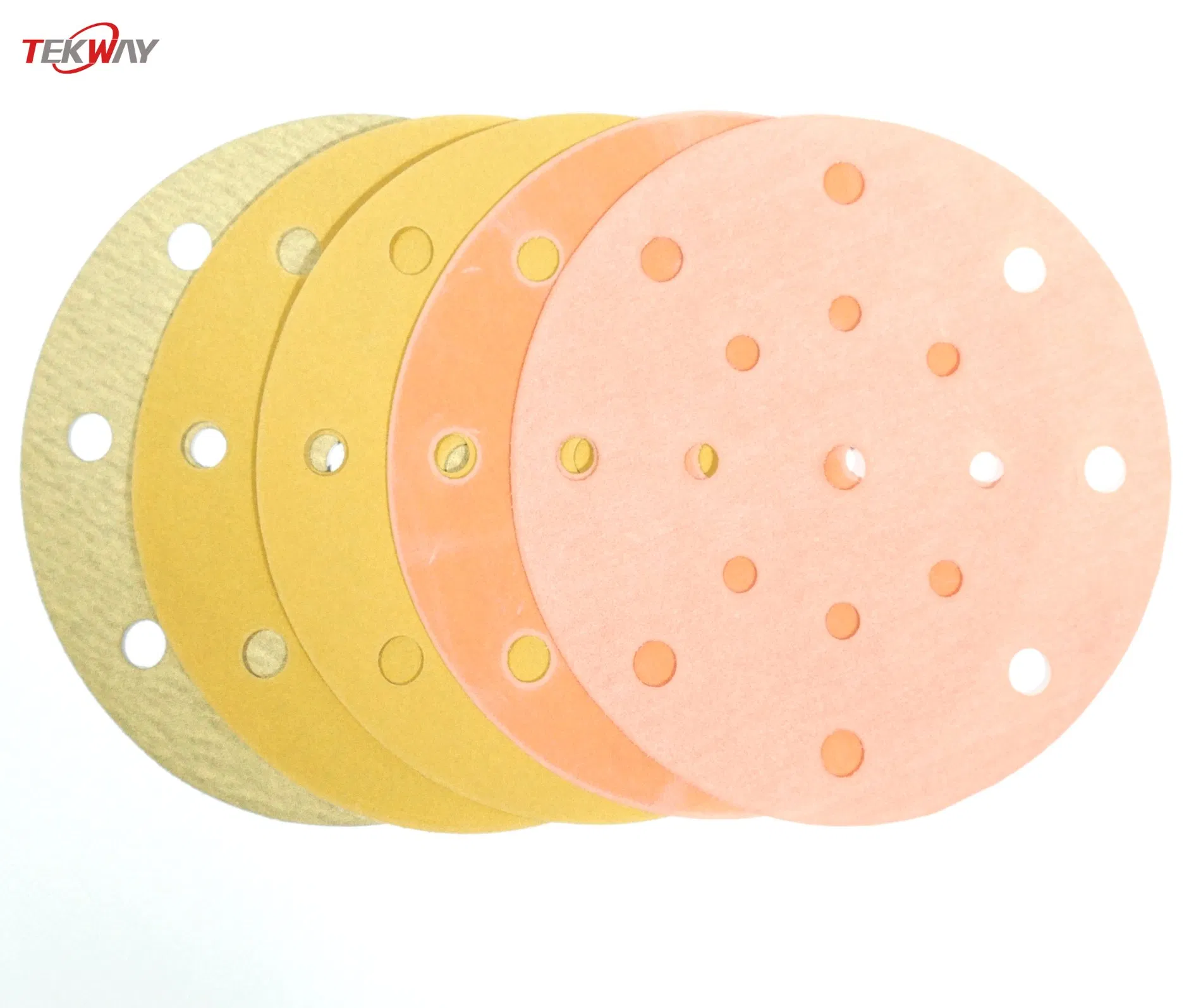 Шлифовальные диски TEKWAY 150 мм, желтые, алюминиевый оксид