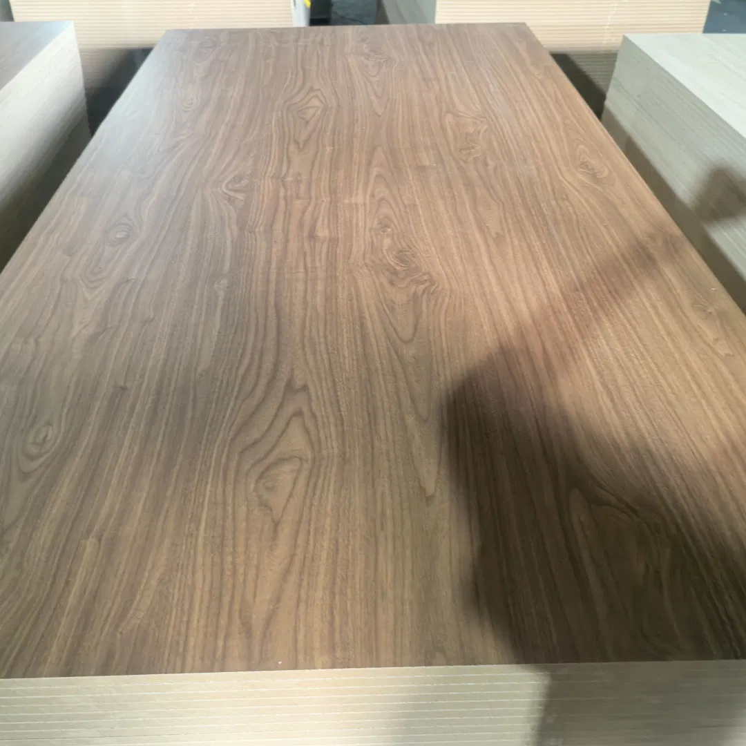 1220*2440 mm 18mm Gray Laminated Melamine MDF Board High Gloss MDF