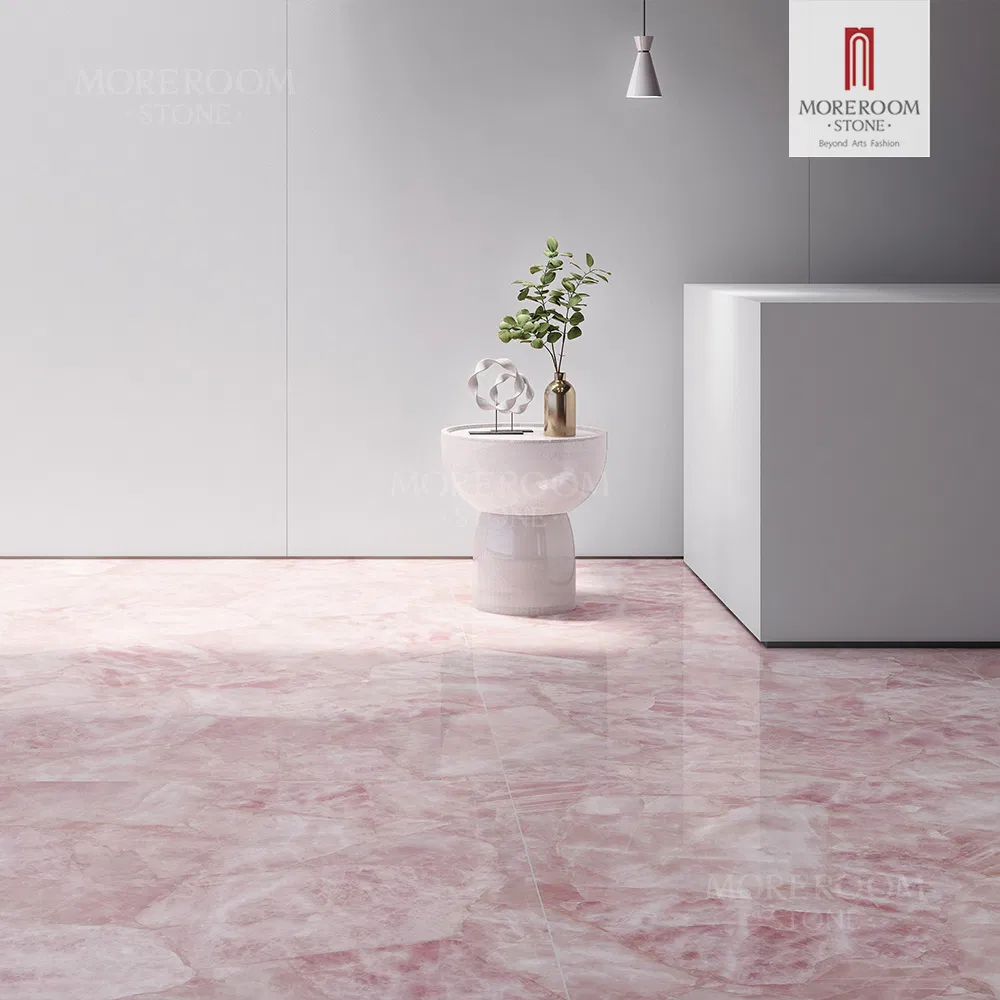 1200X2800mm Exotic Pink Artificial Onyx Marble Slabs Lady Onyx Stone for Bathroom Vanity Tops and Walls