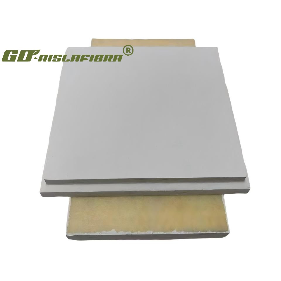 Fiberglass Acoustic Ceiling Waterproof Panel Black/White 595*595mm