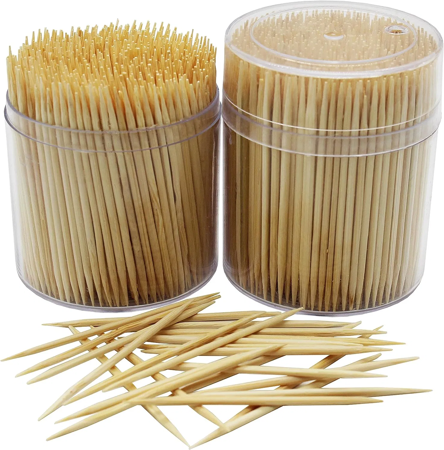 1500 Bamboo Double-Ended Toothpicks for Appetizers, Fruits and Teeth Cleaning
