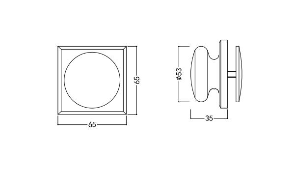 Standard Round Shower Door Knob Traditional Solid Brass Knob Glass Handle