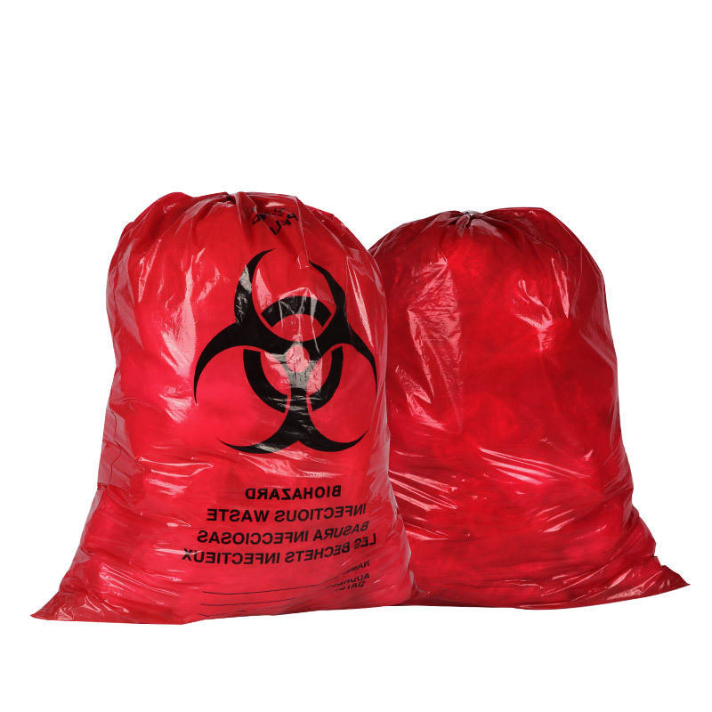 Colored Medical Infectious Waste Bags, Biohazard Garbage Bags