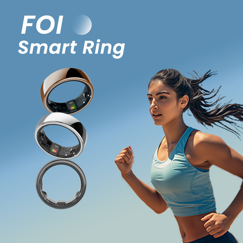 Dropshipping High Quality IP68 Waterproof Fitness Tracker Android Islamic Smart Ring Titanium for Call with APP