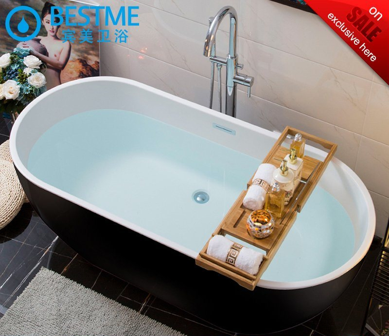 Foshan Bestme Supplier Free-Standing Hot Bathtub Acrylic ODM OEM Easy Clean White Easy Install Art Bathtub (BT-Y2589)