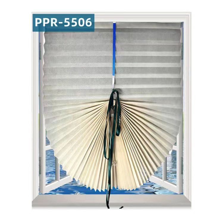 Polypropylene with Ribbon, Pleated Semi-Shading Curtain PPR5506, Can Be Cut and Pasted