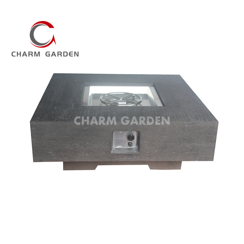 Charm Garden Big Square Fireplace Czyg218 Outdoor Garden Square Fire Cube 60000 BTU Patio Heater Fire Pits Table