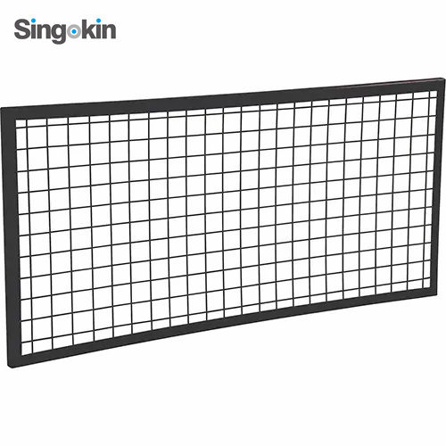 Black Powder Coated Framed Welded Wire Fence Panels Padel Court Wire Mesh Frame Panels