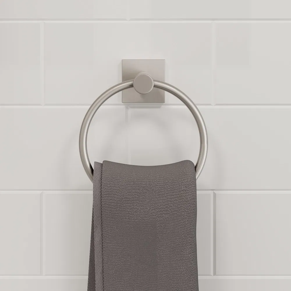 Квадратный настенный держатель для полотенец Brushed Nickel