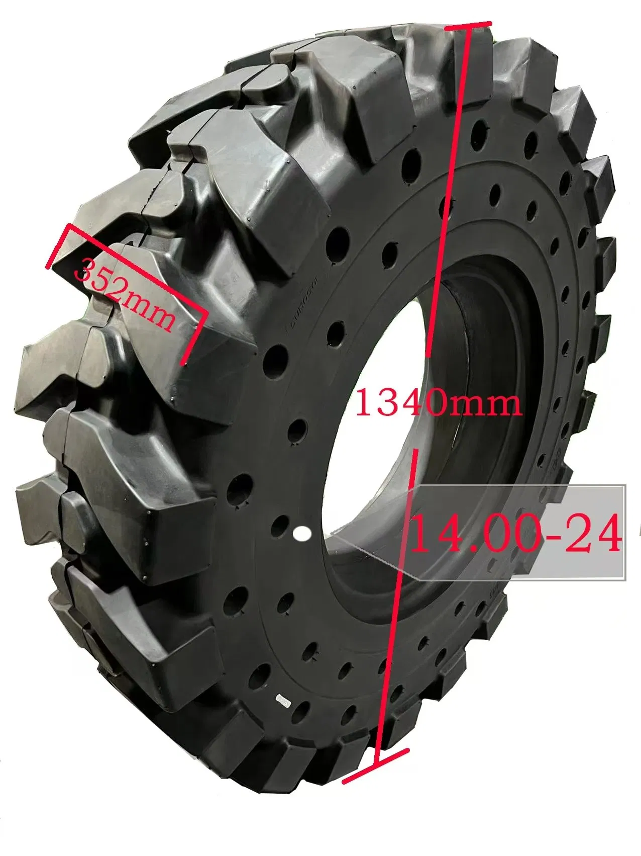 Цельная шина 14.00-24 для телескопического погрузчика