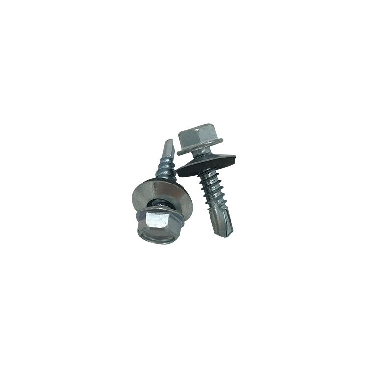 Galvanised Metal Hexagon Head Tek Wood Screw/L Hex Self Drilling Tapping Screw with EPDM Washers Roofing Screw