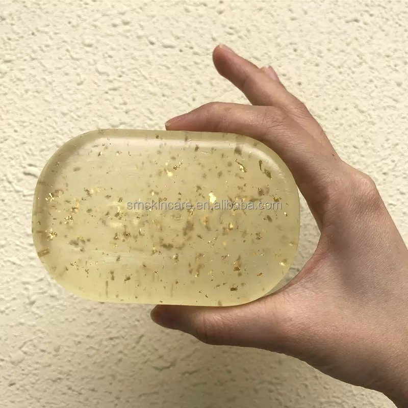 OEM Private Label Moisturizing Whitening 100% Natural Organic Handmade Amino Acid 24K Gold Soap
