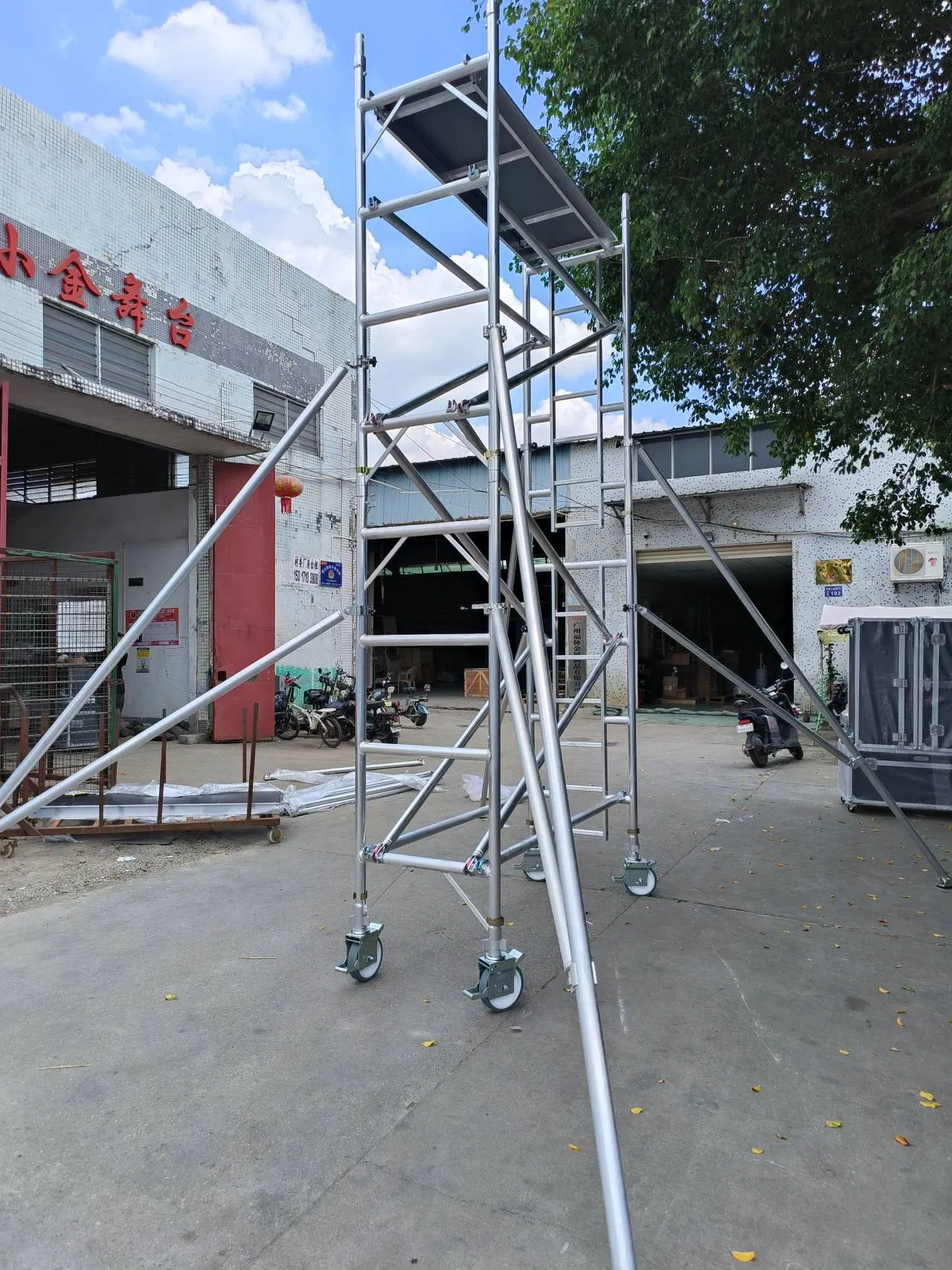 Aluminum Material Used Scaffolding for Sale with Plywood Work Platform