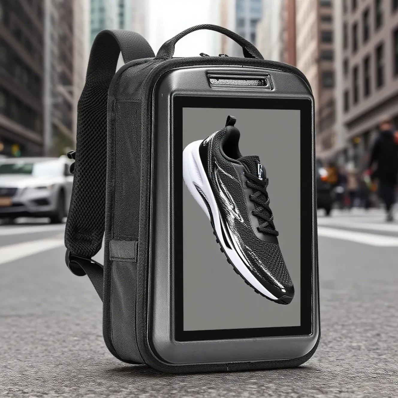 15.6-Inch Projection Version LCD Advertising Machine Backpack