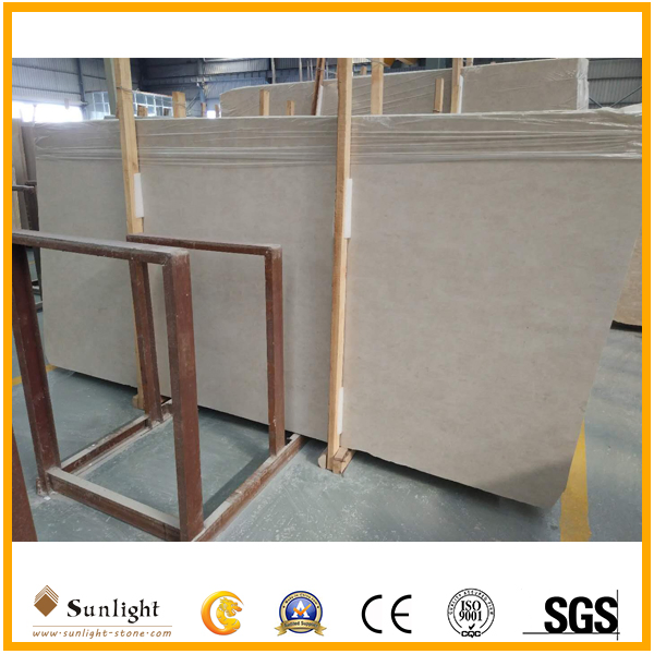Natural Light Beige Limestone Slabs for Wall Cladding and Flooring Tiles