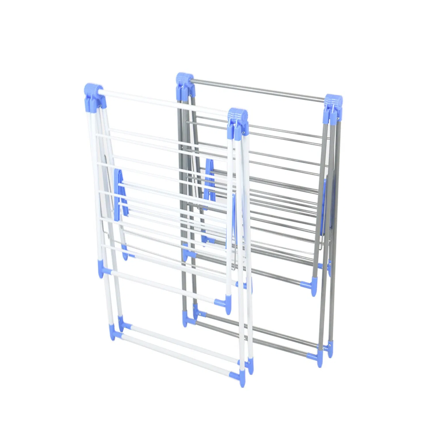 Factory Wholesale Metal Double-Layer Folding Clothes Drying Rack