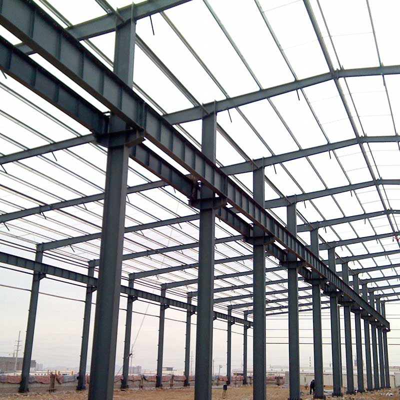 Heavy Duty High Quality Prefabricated Building with Curved Roof Pipe Column