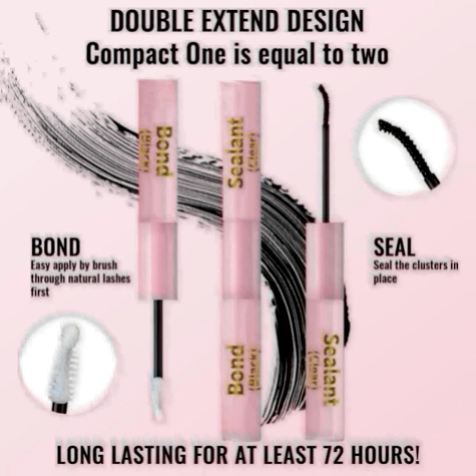2-in-1 Eyelash Glue with Clear Seal for Waterproof Use