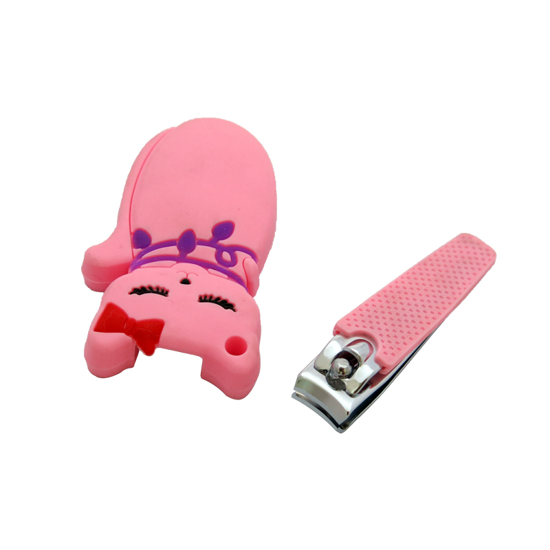 Cute Cartoon Silicone Catcher & Grip Nail Clipper for Baby Nail Care (608CR-4)
