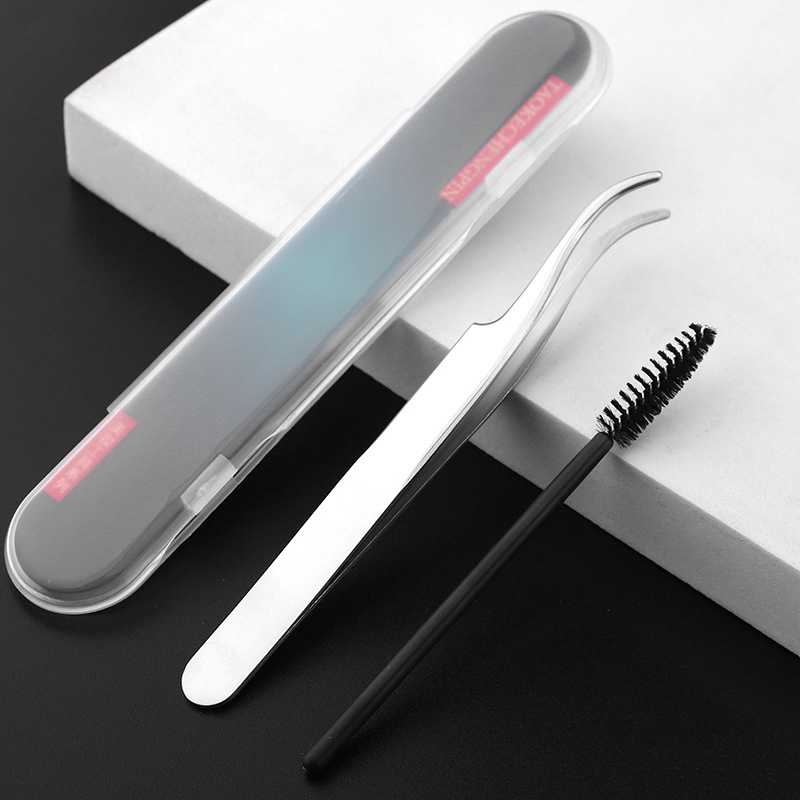 Stainless Steel Makeup Eyelash Extension DIY Volume Lash Fanning Dolphin Nose Tweezers