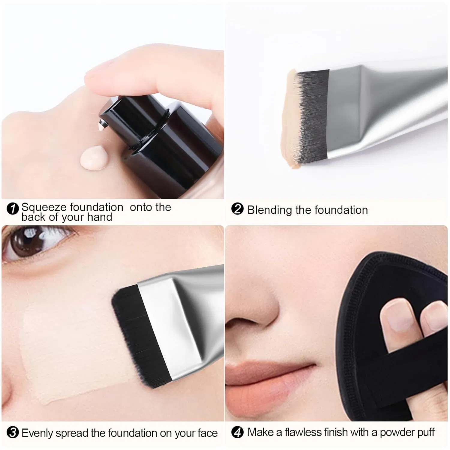 Wholesale Premium Korean Liquid Foundation Blending Facial Makeup Cosmetic Tool Brush