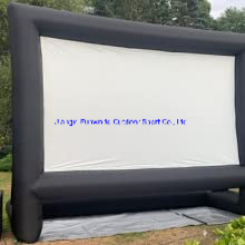 14 Feet Indoor and Outdoor Inflatable Blow up Mega Movie Projector Screen with Carry Bag for Front and Rear Projection