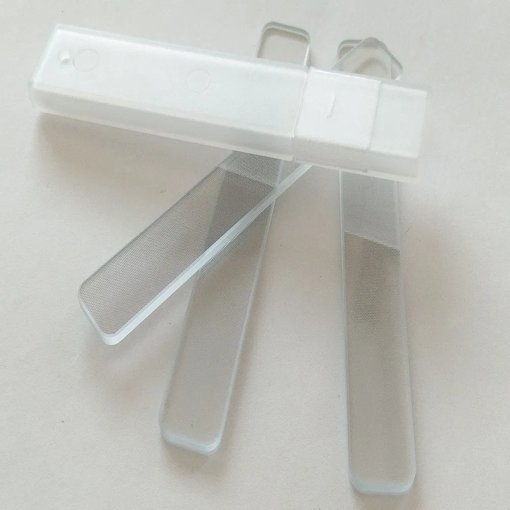 Professional Private Label Custom Durable Nano Glass Nail Buffer File Shiner Glass Nail File with Plastic Box